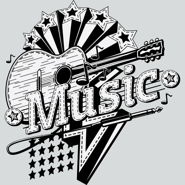 Vintage Music design — Stock Vector