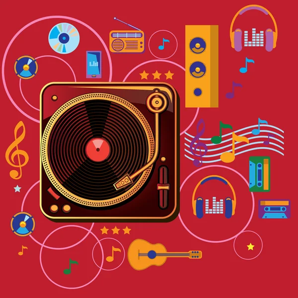 Flat Music design — Stock Vector