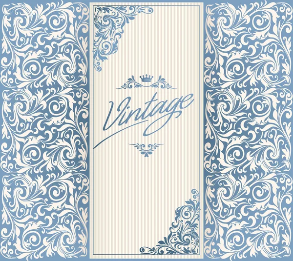 Vintage blanco decorativo — Vector de stock