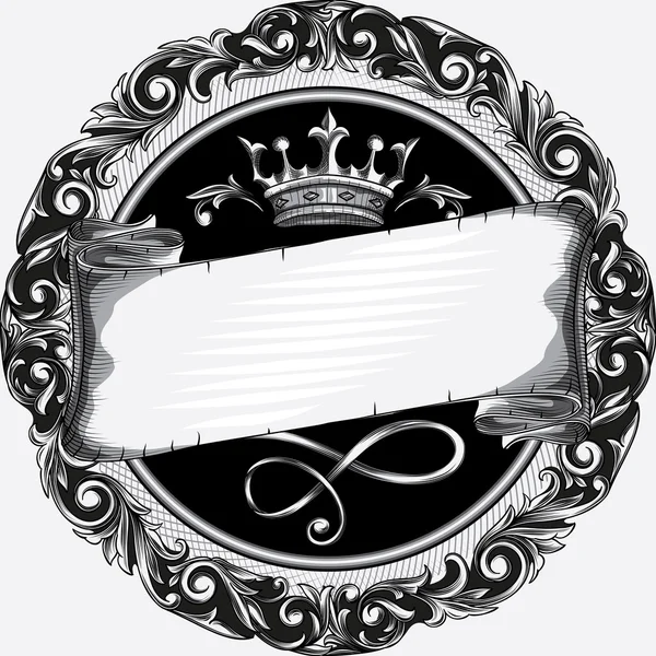 Retro süslü amblemi