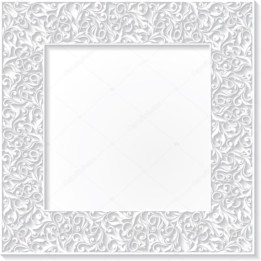 White decorative frame
