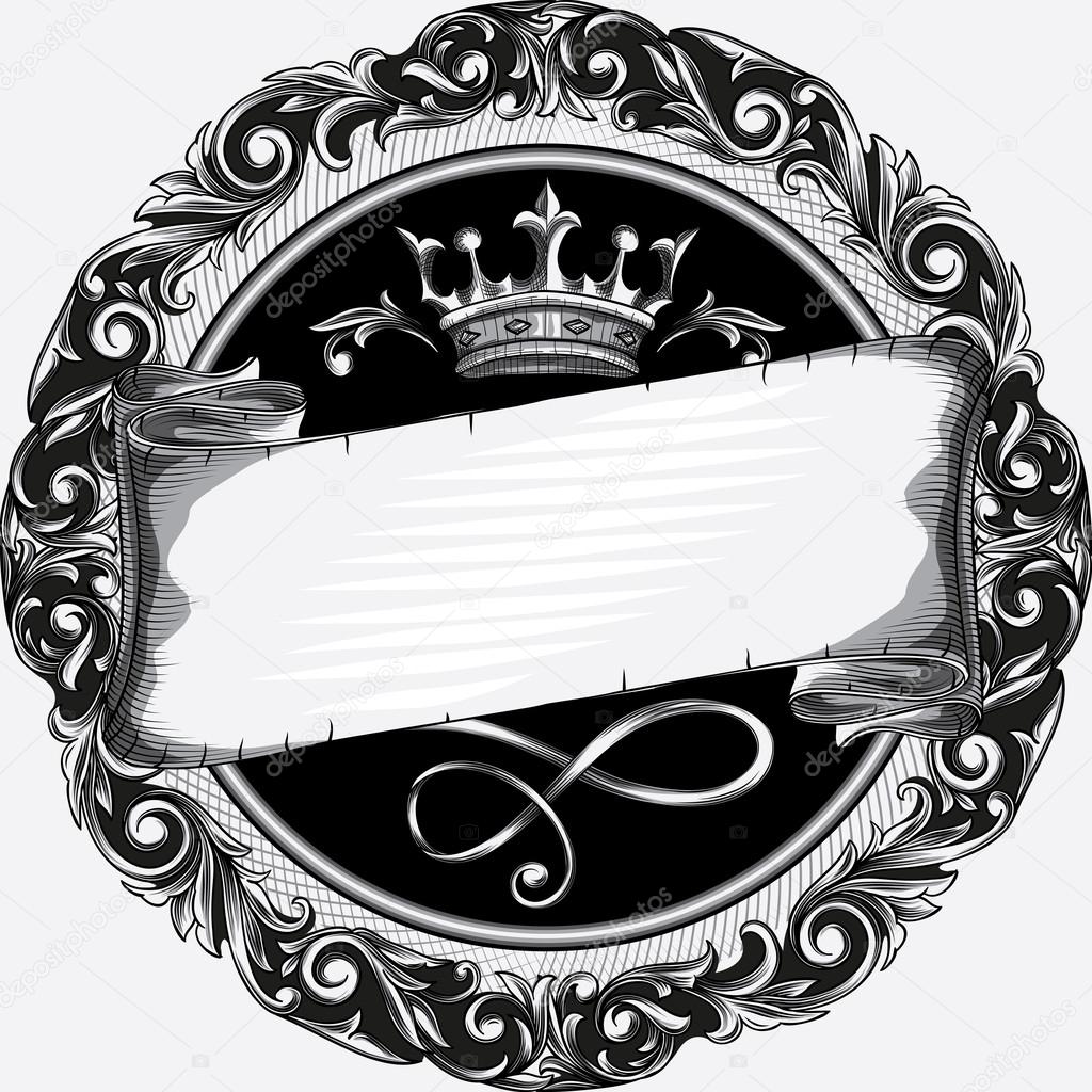 Retro ornate emblem