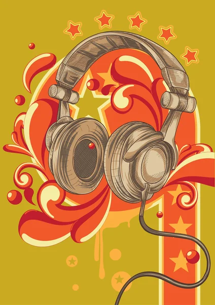 Headphones — Stock Vector