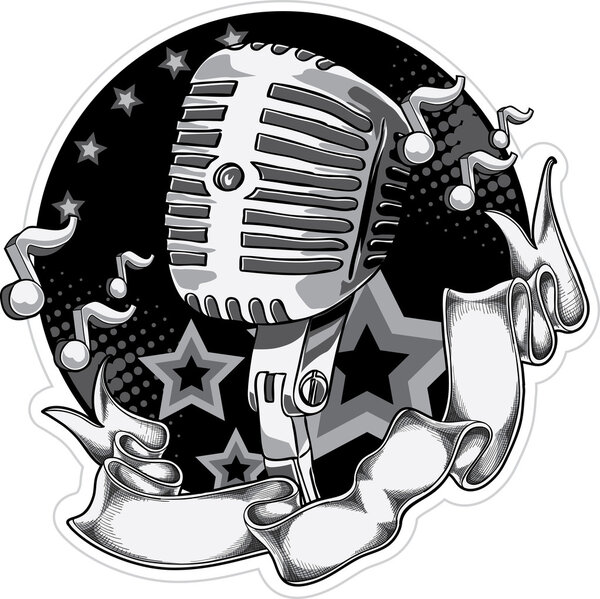 Ретро-дизайн микрофона
