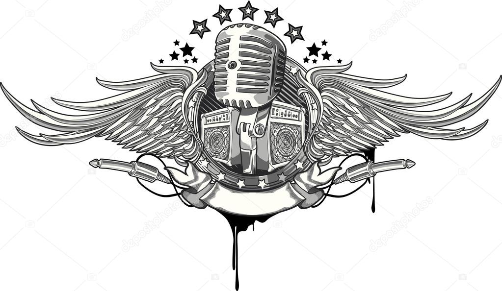 Microphone emblem design