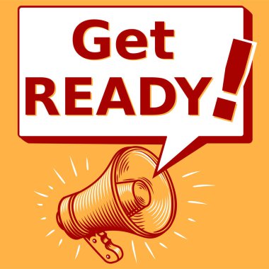 Hazır olun - megafonla reklam tabelası