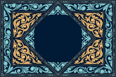 Dekoratif retro çiçekli boş kart