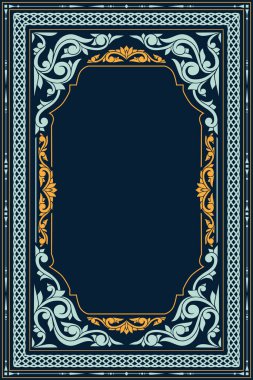 Dekoratif retro çiçekli boş kart şablonu