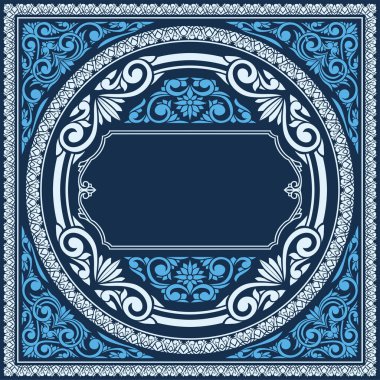 Dekoratif retro çiçekli boş kart 