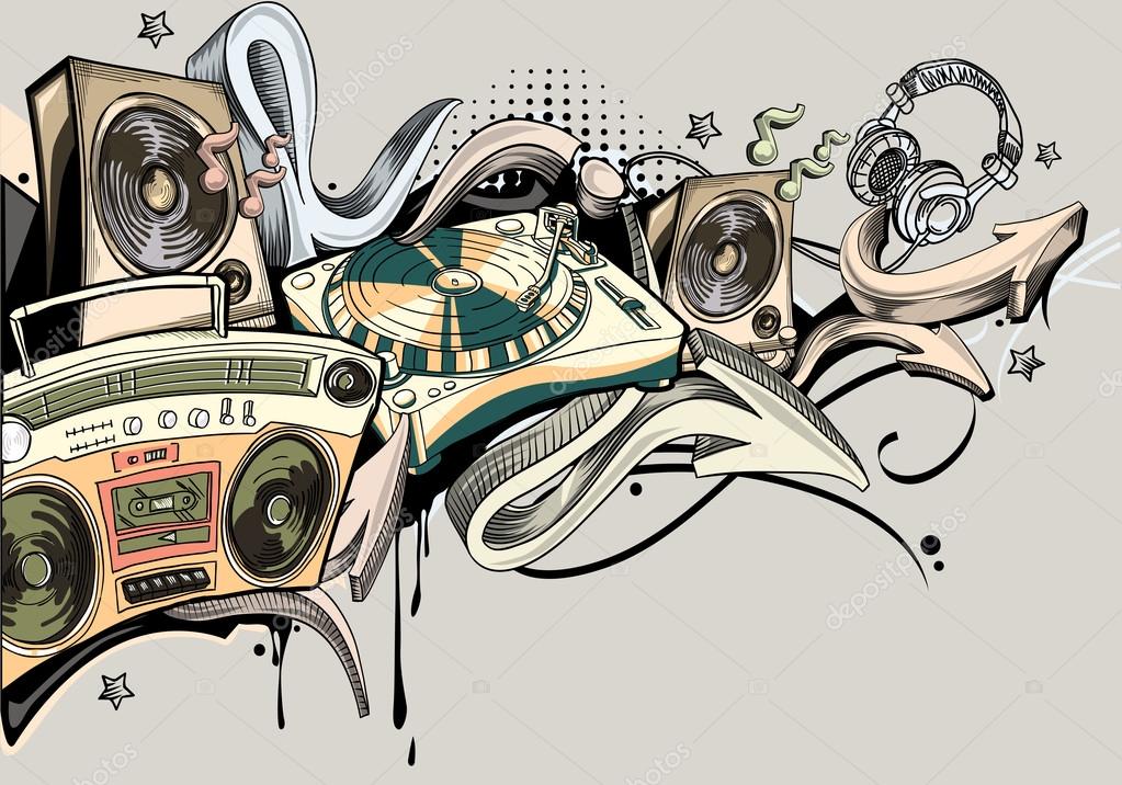 música Line art drawings, Music drawings, Graffiti wall art