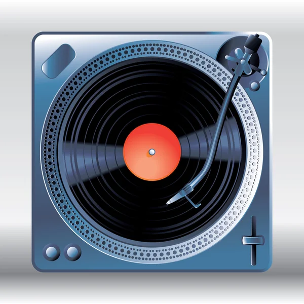 Vintage gramofonu, vinyl hráč — Stockový vektor