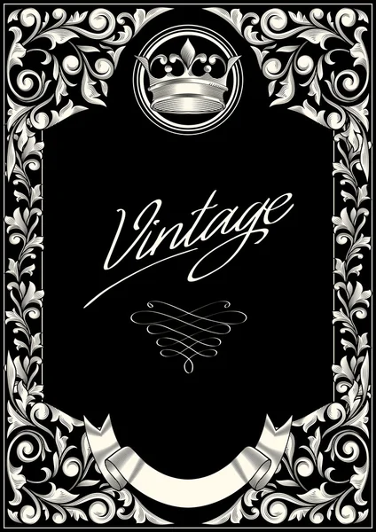 Vintage real decorado fundo — Vetor de Stock