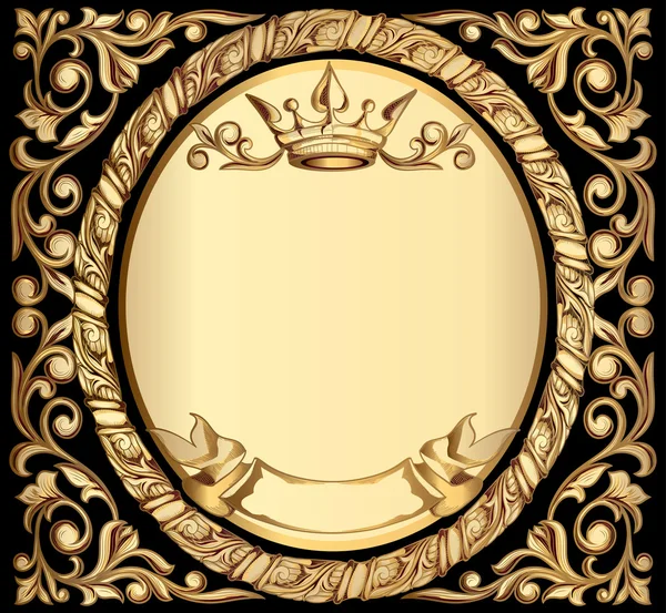 Gold vintage circle frame ⬇ Vector Image by © Zybr78 | Vector Stock 6847745