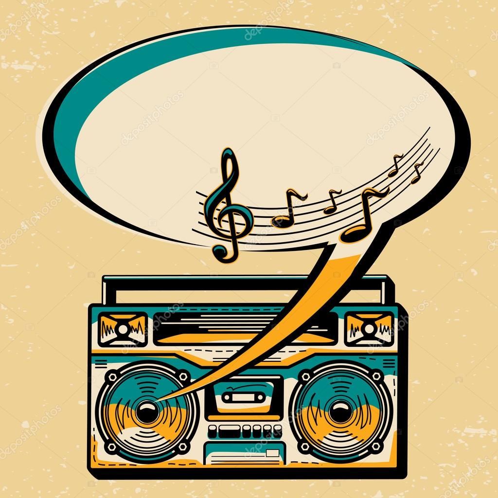 Retro music logo design — Stock Vector © alex_scholar ...