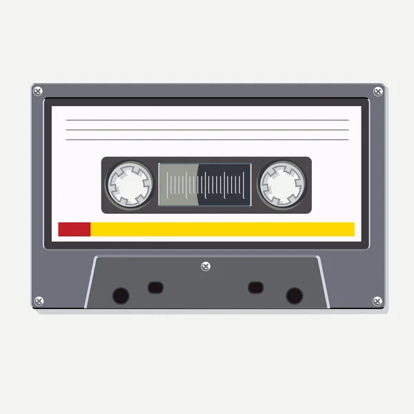 Vintage tape cassette symbool — Stockvector