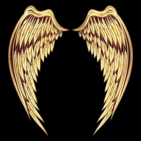 Dekoratif altın kanatlar