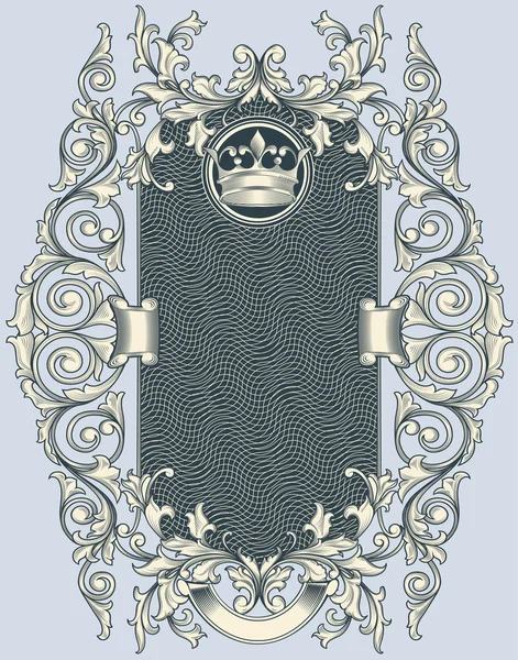 Fond vintage avec couronne — Image vectorielle