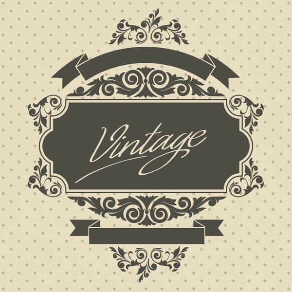 Marco vintage adornado — Vector de stock