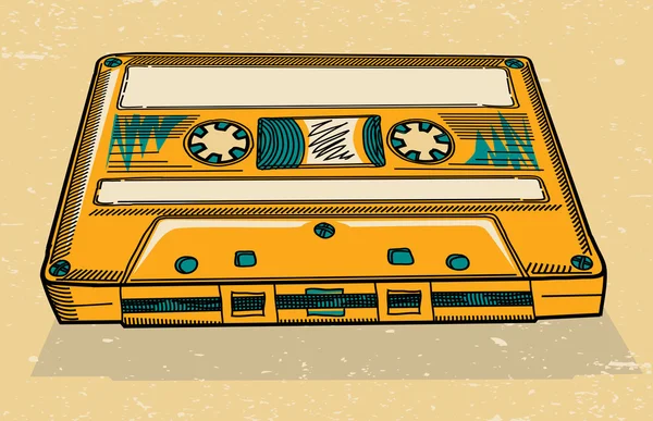 Cassette audio vintage — Image vectorielle