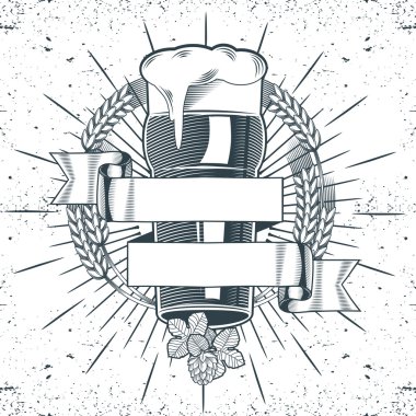 Vintage bira amblemi