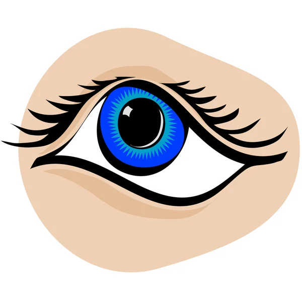 Eye Vector Dessin animé détaillé — Image vectorielle