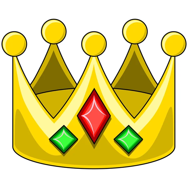 Crown Vector Desenhos animados — Vetor de Stock