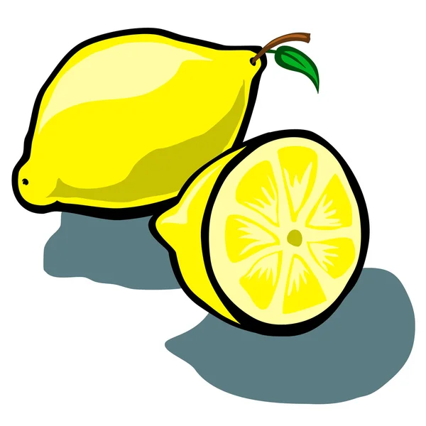 Cytryny i kawałek — Wektor stockowy