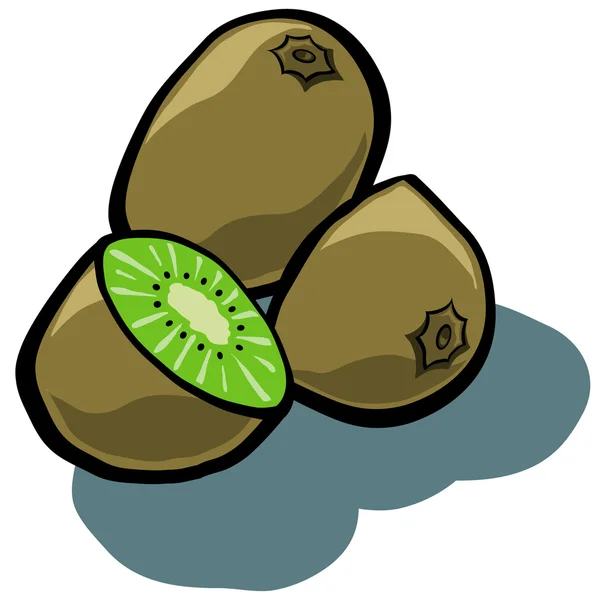 Fruta kiwi — Vector de stock