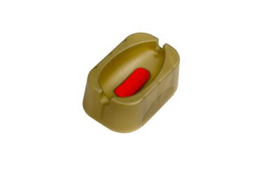 Balık tutma besleyici beyaz bir arka plan üzerinde izole kalıp