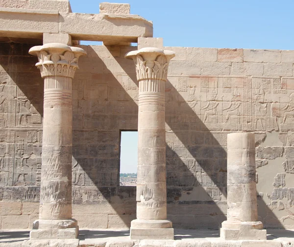 Egyptiska tempel Stockfoto