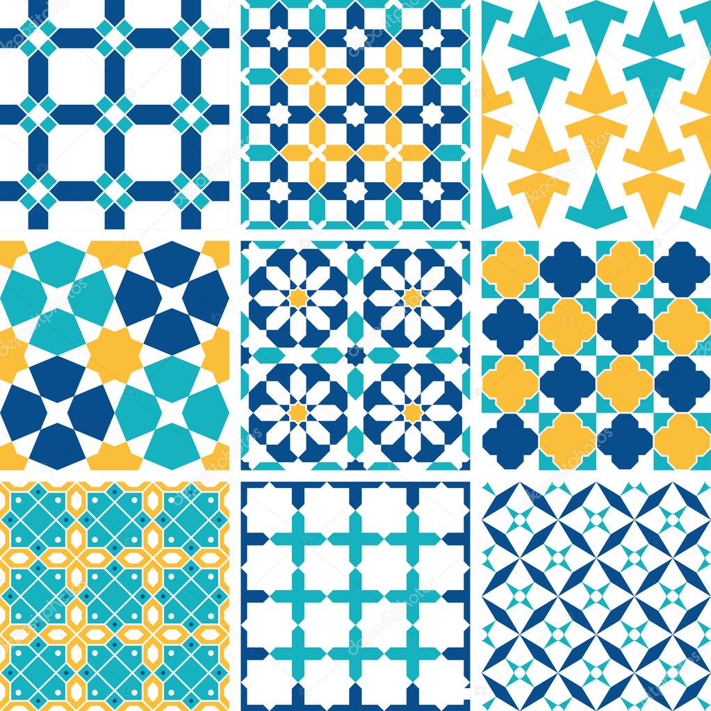 Set of Arabic seamless pattern