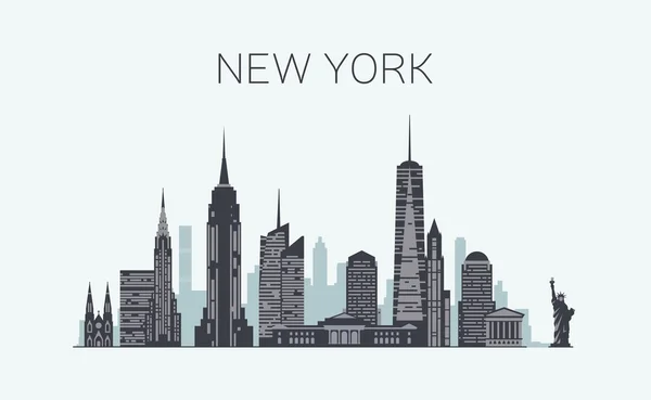 New York silhouette skyline — Image vectorielle