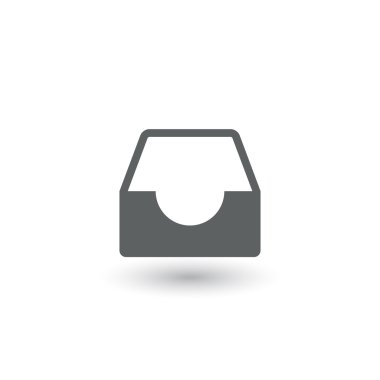 Klasör, kutusu, mesange simgesi. Vektör çizim