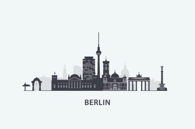 Berlin manzarası siluet