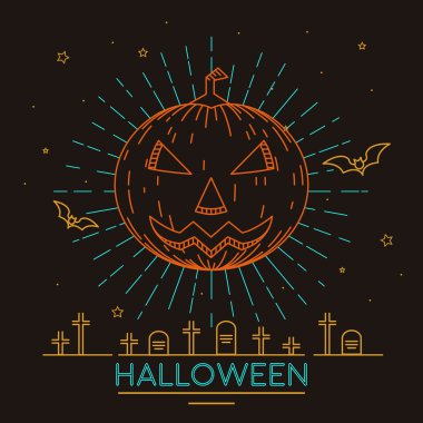 Cadılar Bayramı Balkabağı çizimler