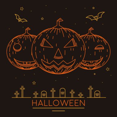 Halloween Pumpkins çizimler