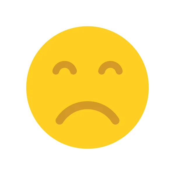 Rozrušený emoji obličej. Ikona emotikonů. — Stockový vektor