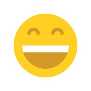 Sarı gülen surat. Emoji yüzü.