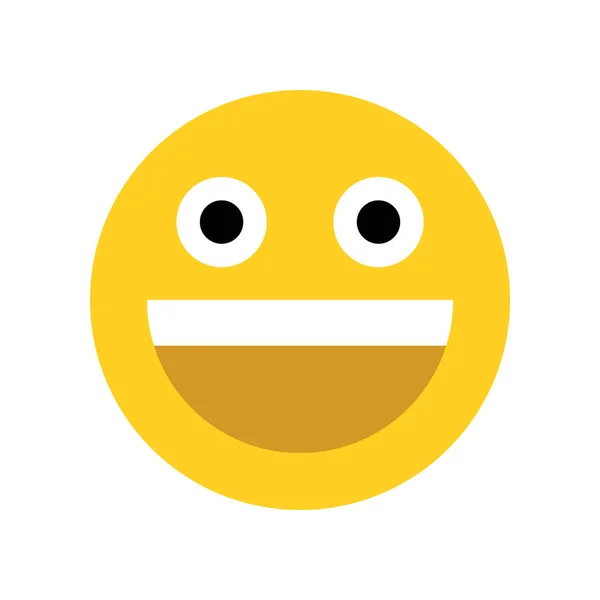 黄色快乐的脸。Emoji脸. — 图库矢量图片