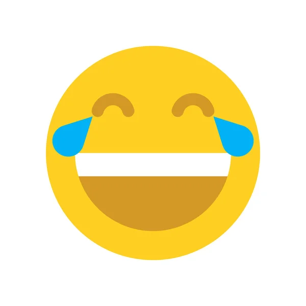 Geel gelukkig gezicht. Emoji gezicht. — Stockvector