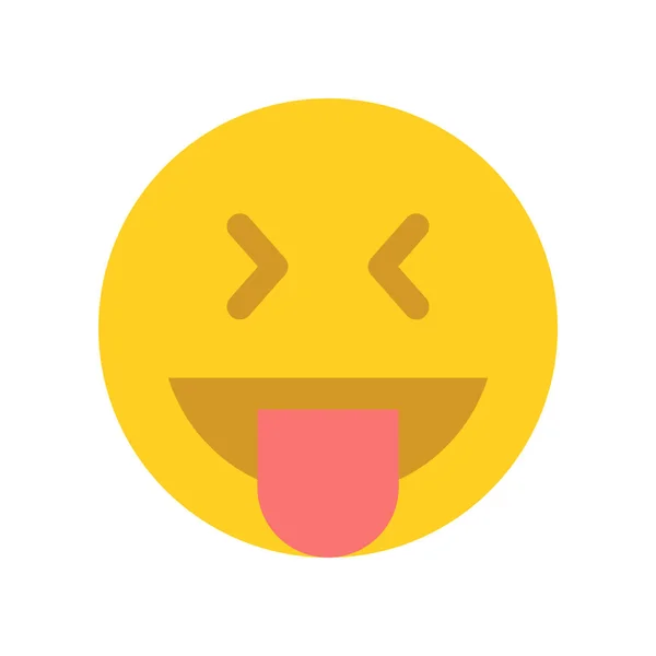 Veselá žlutá emoji tvář. — Stockový vektor