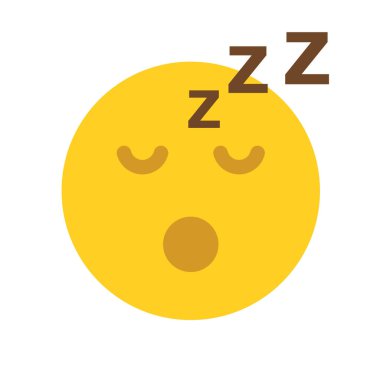 Vektör Uyuyan Yüz. Duygu Simgeleri simgesi. Vektör illüstrasyonu.