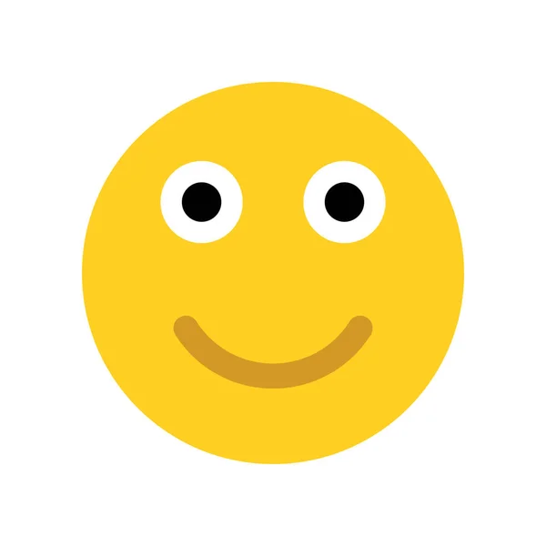 Κίτρινο χαρούμενο πρόσωπο. Πρόσωπο Emoji. — Διανυσματικό Αρχείο