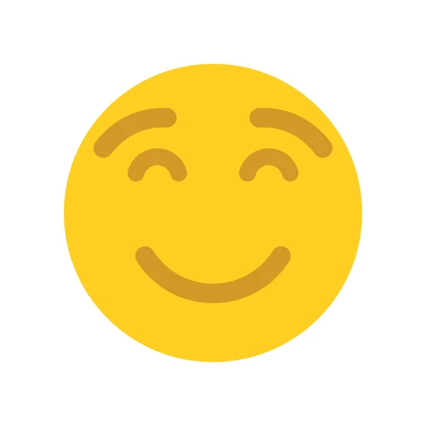 Sarı gülen surat. Emoji yüzü. — Stok Vektör