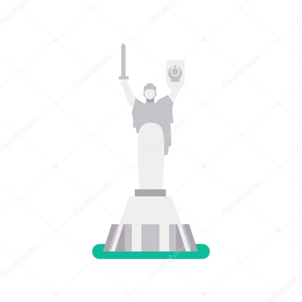 Motherland Monument. Vector illustration in a flat style.