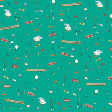 Çokgen turkuaz desen