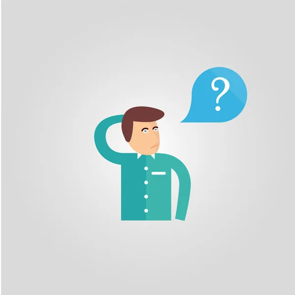 Man question, infographics — Stock Vector