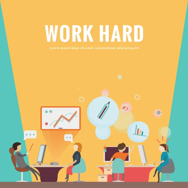 Lugar de trabajo. — Vector de stock