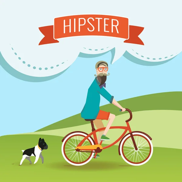 Vida hipster — Vetor de Stock