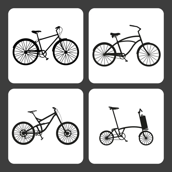 Quatre vélos. — Image vectorielle